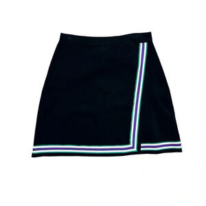 Sandro Women's Elodie Striped Crossover Skirt Noir - Size 2/ Medium